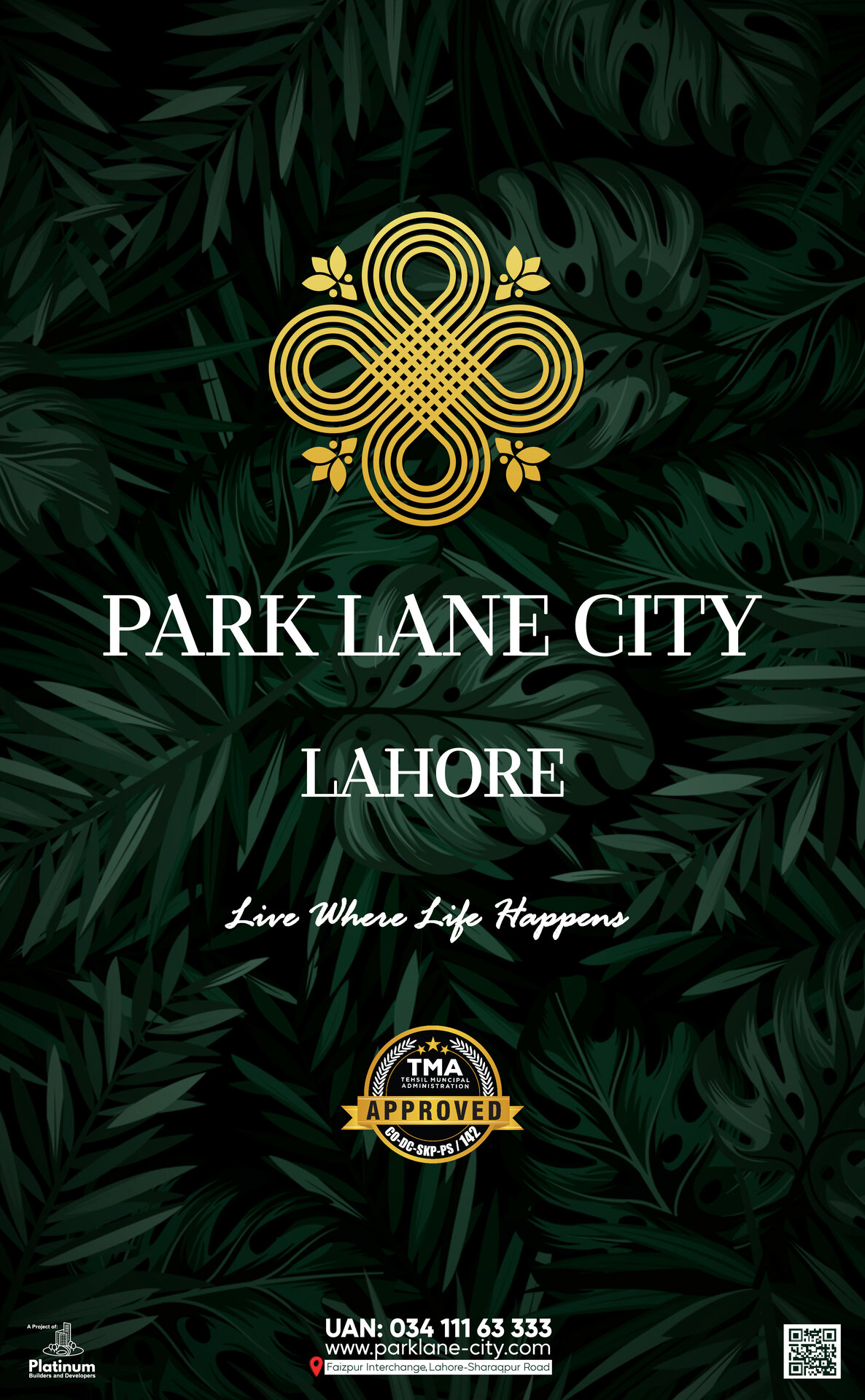 Park Lane City Lahore — TMA Approved — Live Where Life Happens — brand cover