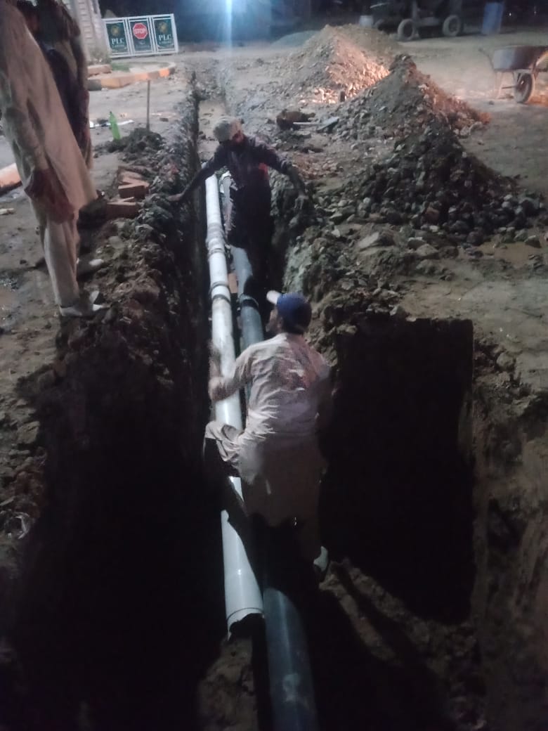 Underground pipe laying